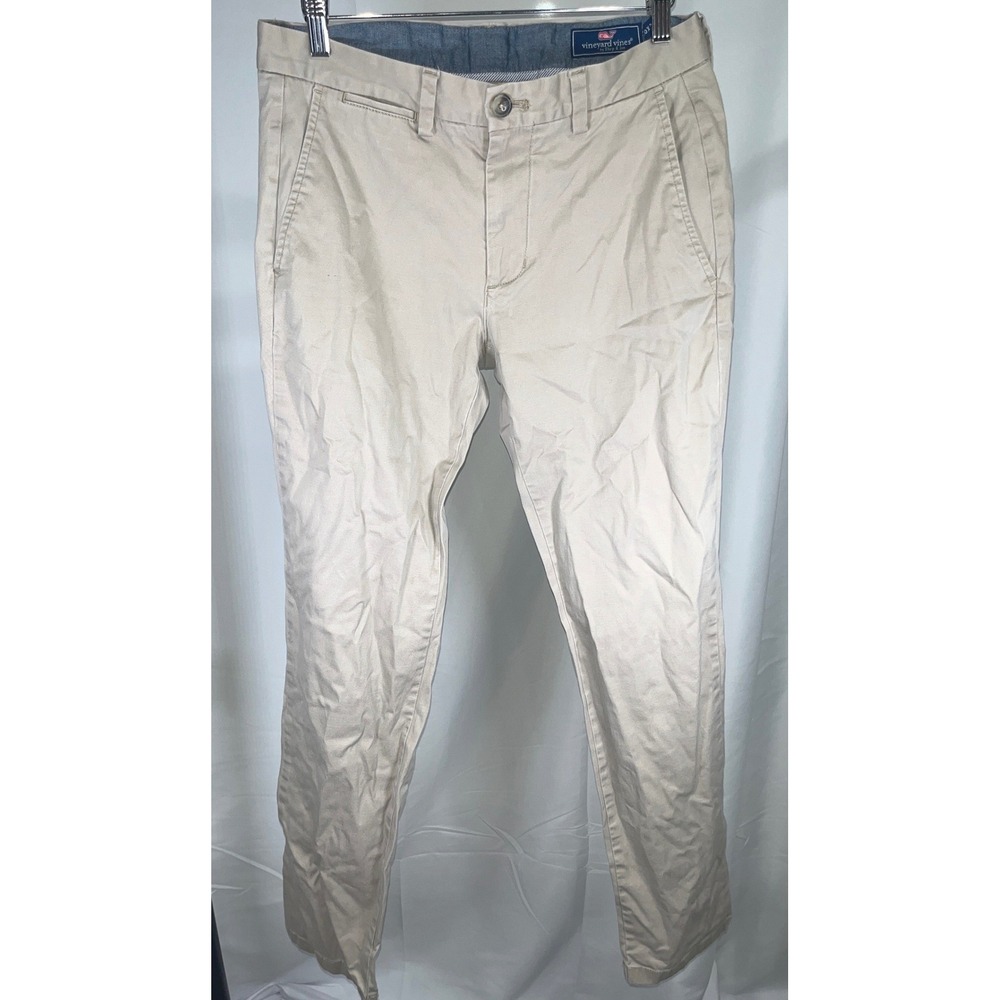 Vineyard Vines Breaker Pant Khaki Chino Stretch Cotton Trousers Preppy 30x32